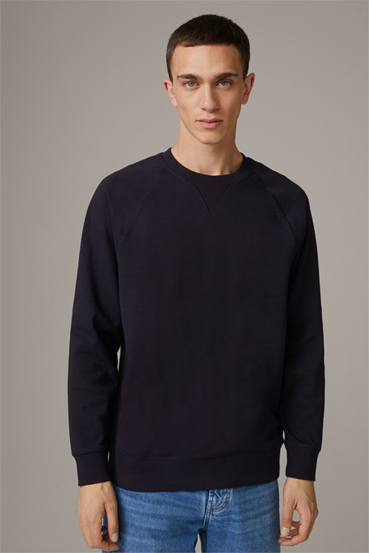 Katoenen sweater Oscar, marineblauw