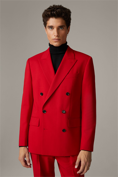 Veste de costume modulaire Ashton en laine vierge, en rouge