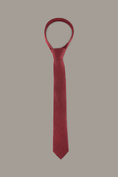 Woll-Seiden-Krawatte, rot-schwarz