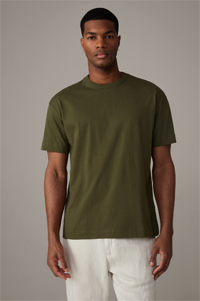 Baumwoll-T-Shirt Roux, medium grün