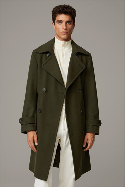 Manteau en laine mélangée The Trench Coat, olive