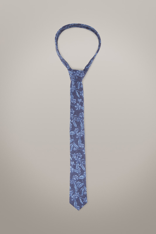 knoflook Pijnboom rol Zijden stropdas, donkerblauw - in de Strellson Online-Shop
