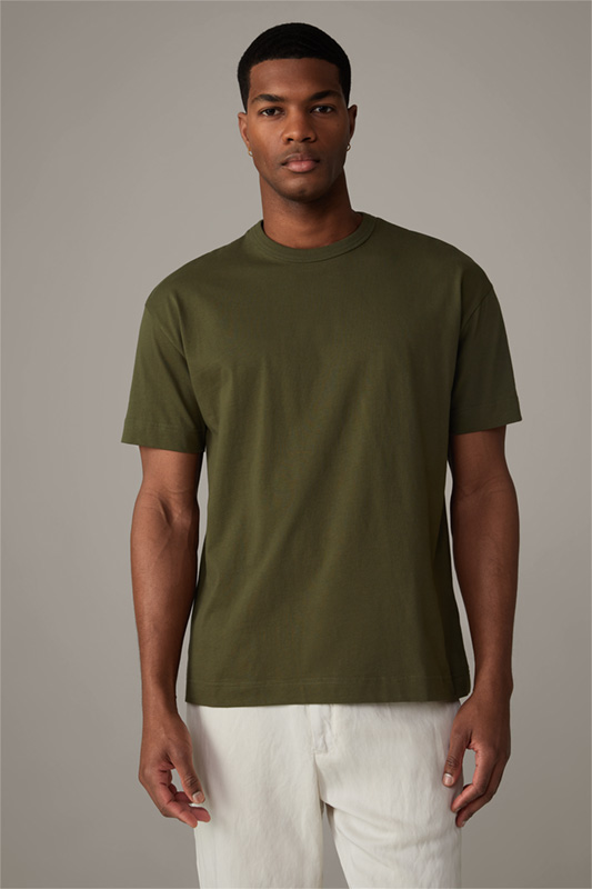 Baumwoll-T-Shirt Roux, medium grün