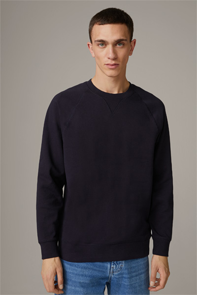 Katoenen sweater Oscar, marineblauw