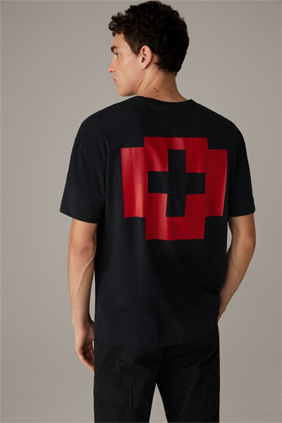 Baumwoll-T-Shirt Roux, schwarz