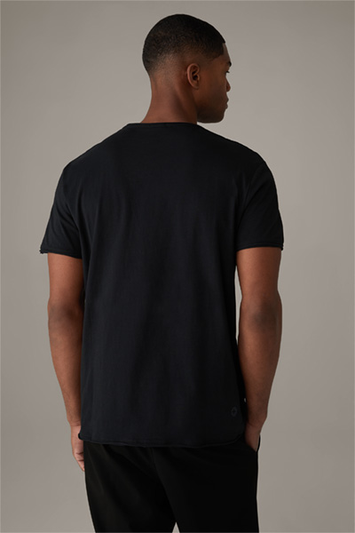 T-shirt Tyler van katoen, zwart