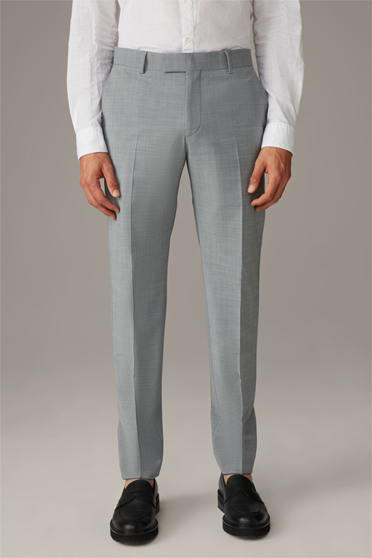 Pantalon de costume Flex Cross Max, gris moyen à motif