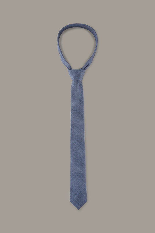 Seiden-Leinen-Krawatte, blau