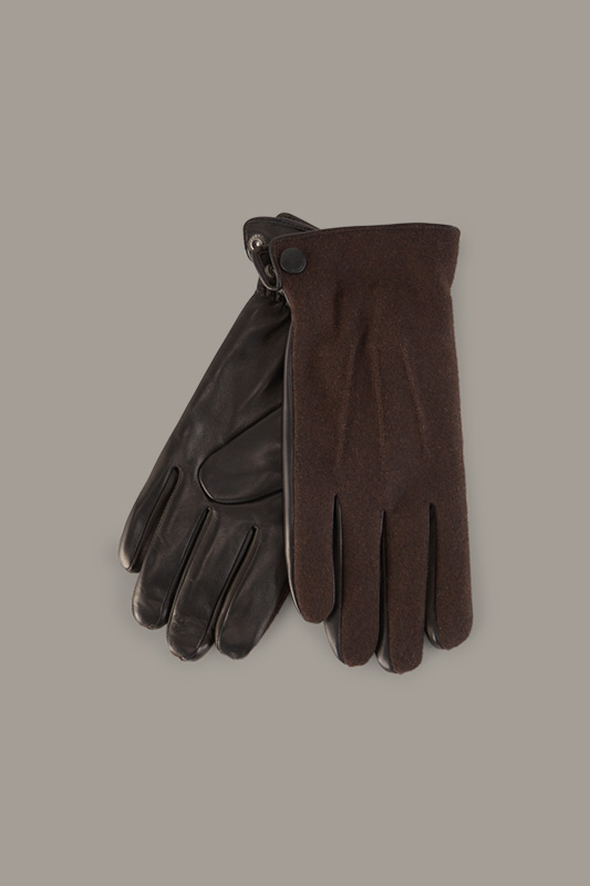 Handschoenen, bruin-zwart