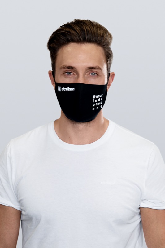 Masque barrière #weareindependent, noir