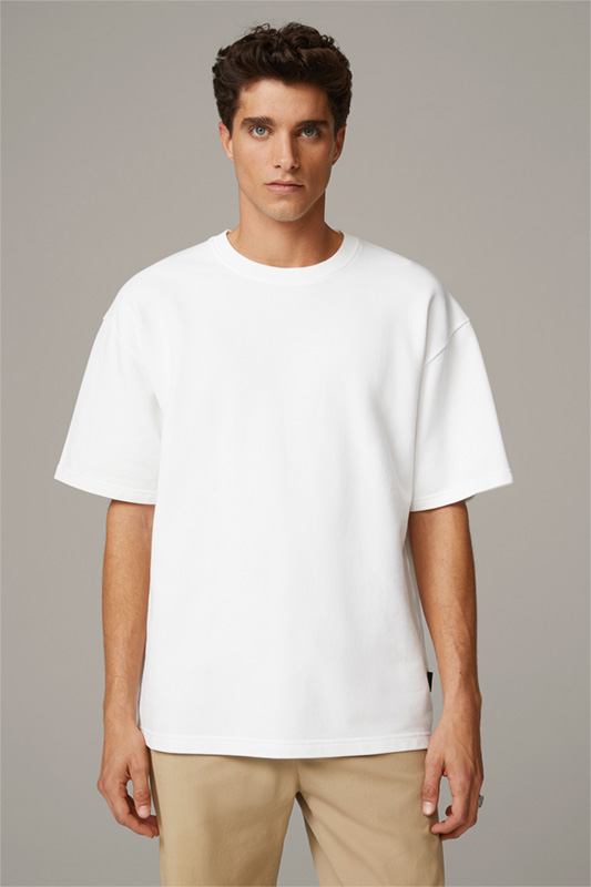 T-shirt van katoen Pico, wit
