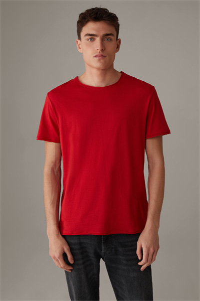 T-shirt Tyler van katoen, rood