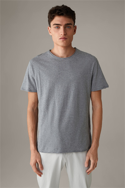 Baumwoll-T-Shirt Tyler, grau meliert
