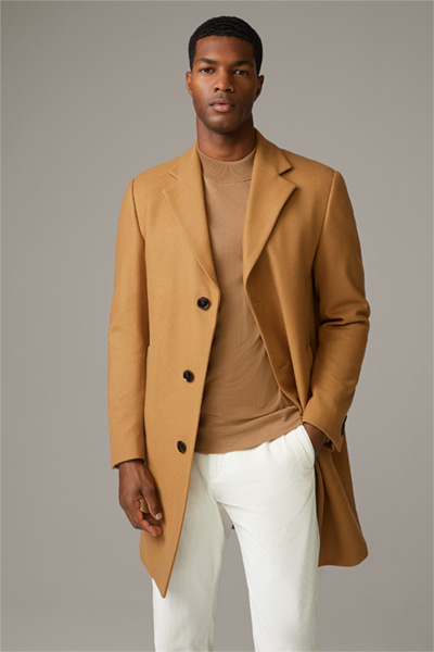 Manteau en laine mélangée Adria, beige