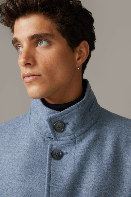 Manteau en laine mélangée Finchley, en bleu clair chiné