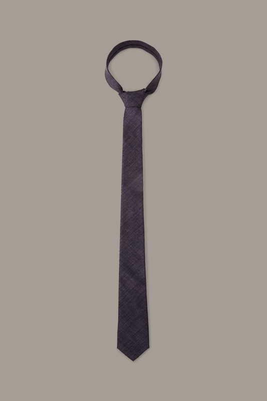 Zijden stropdas, zwart gemêleerd