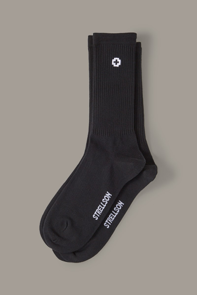 2er Pack Soft Cotton Socken, schwarz