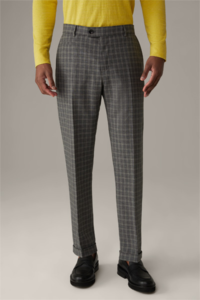 Pantalon modulaire Flex Cross Luc, gris à carreaux
