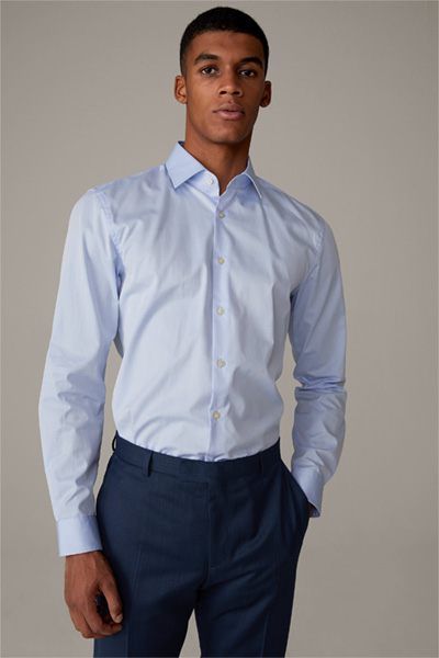 Baumwoll-Hemd Santos - bügelleicht, hellblau